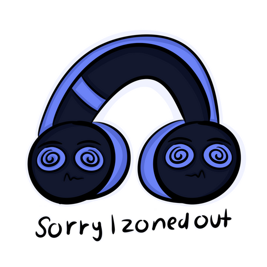 Zoned Out Headphones Sticker