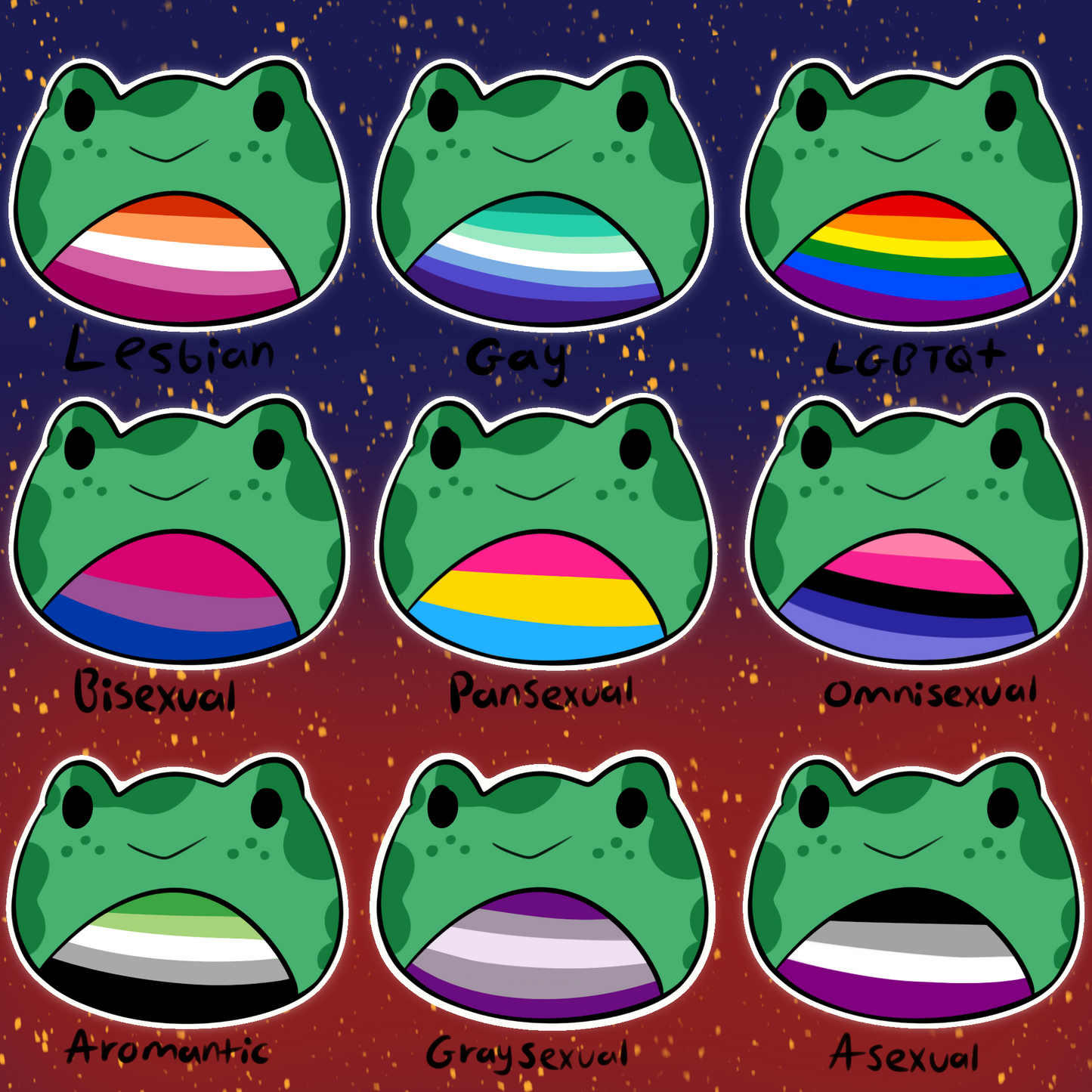 Frog Pride Stickers