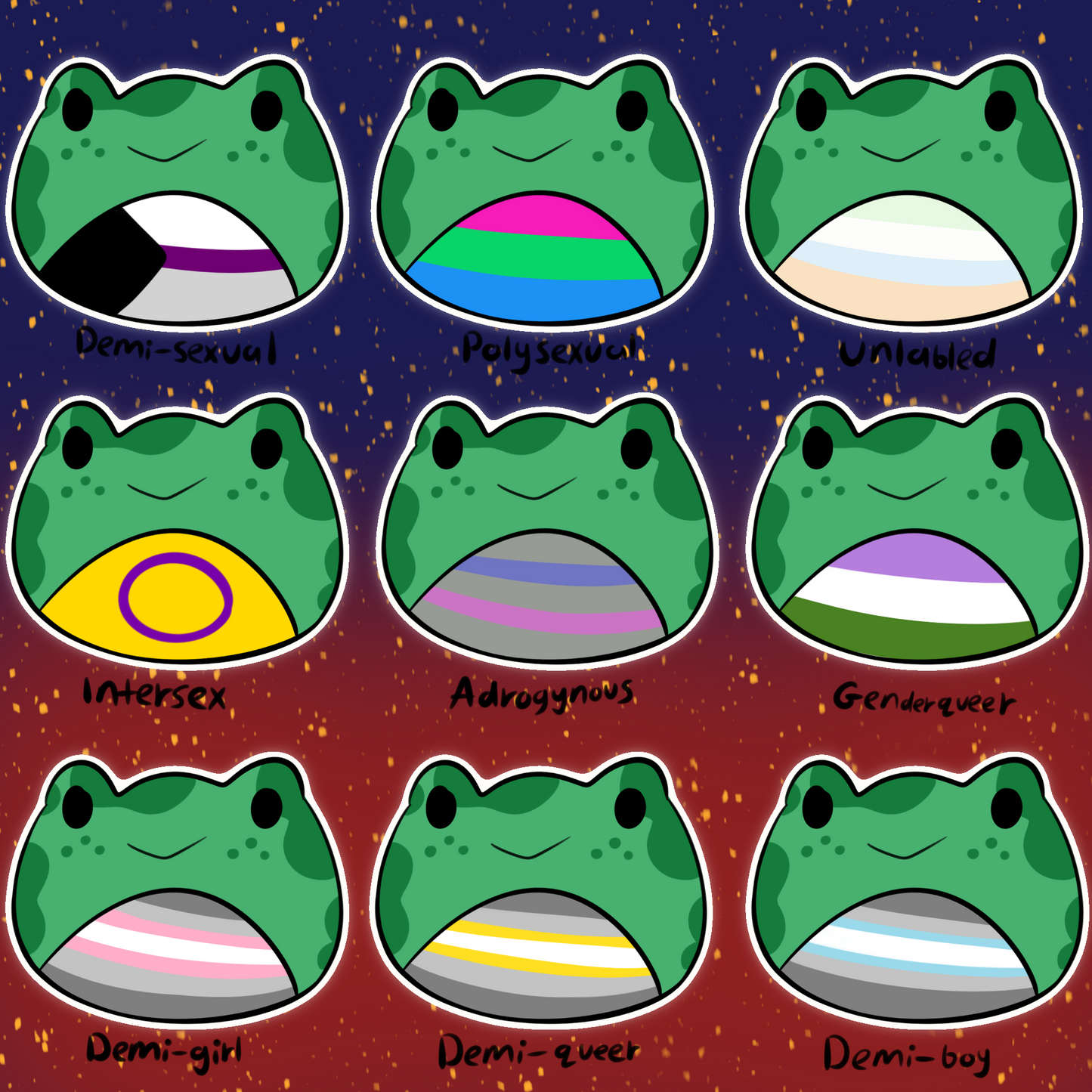 Frog Pride Stickers