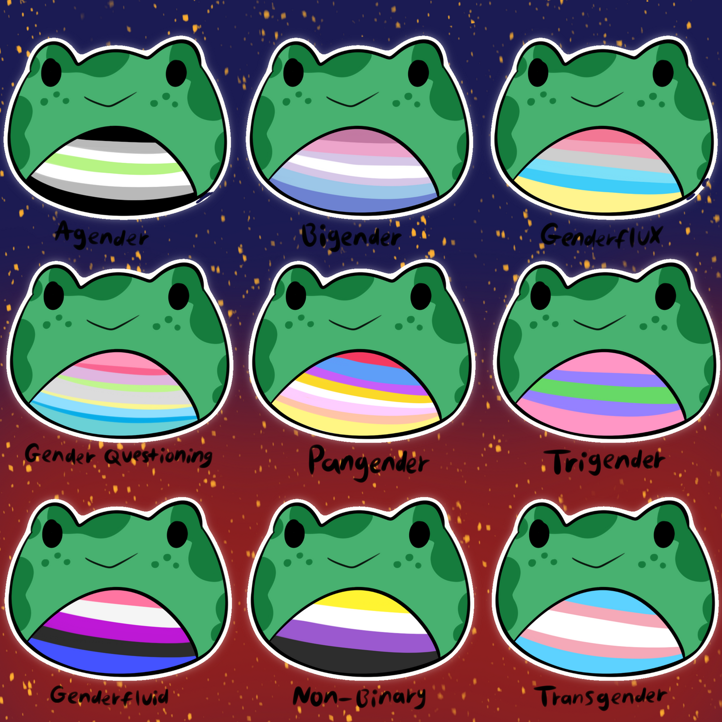 Frog Pride Stickers
